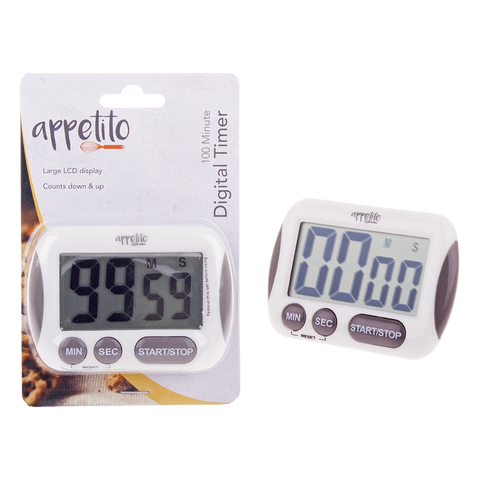 DIGITAL TIMER WITH LARGE LCD DISPLAY 100 minutes
