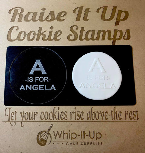 LARGE LETTER WITH NAME - RAISE IT UP COOKIE STAMP