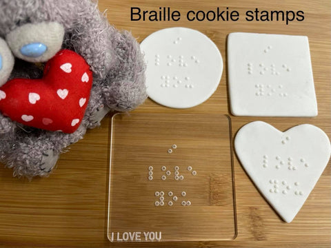 I LOVE YOU (BRAILLE) - RAISE IT UP COOKIE STAMP