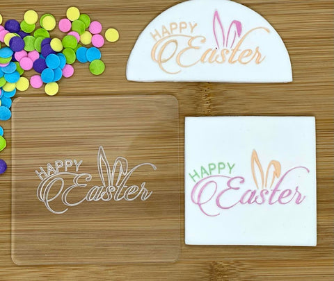 HAPPY EASTER with EARS - RAISE IT UP COOKIE STAMP