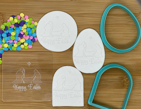 HAPPY EASTER NATIVITY PLAIN - RAISE IT UP COOKIE STAMP