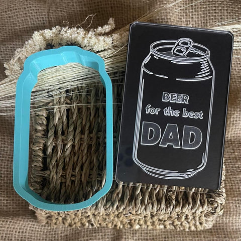 BEER FOR THE BEST DAD - RAISE IT UP STAMP & CUTTER SET 10.3cm x 5.5cm