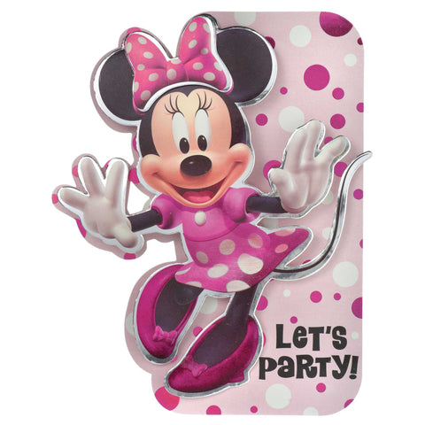 MINNIE MOUSE FOREVER DELUXE FOIL INVITATIONS 8 pack