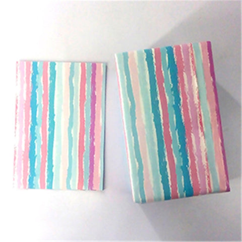 WRAPPING PAPER - PASTEL PINK / BLUE STRIPED