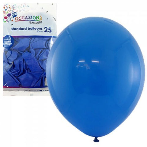 ROYAL BLUE 30cm BALLOONS 25 pack