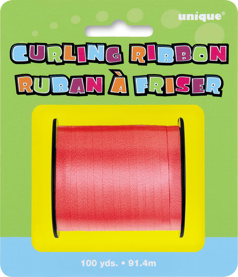 CURLING RIBBON RED 90m