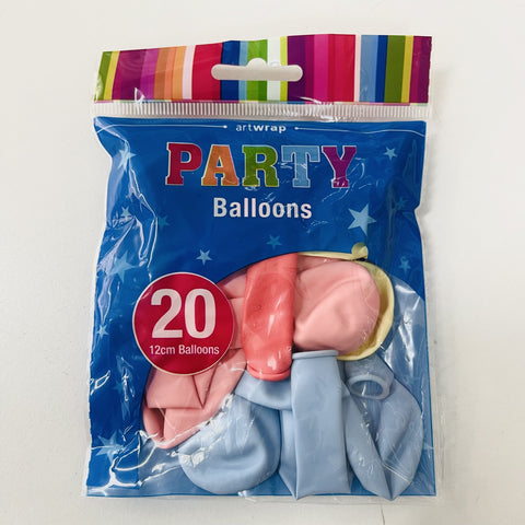 PASTEL BALLOONS 12cm x 20 pack