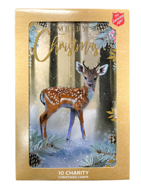 CHRISTMAS CARDS REINDEER 10 pack  - SALVATION ARMY
