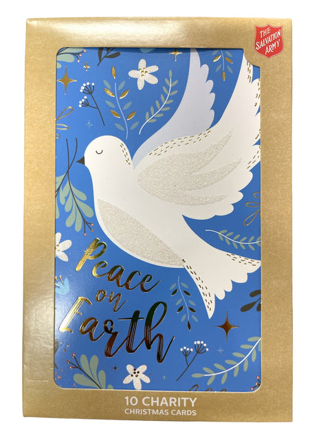 CHRISTMAS CARDS DOVE 10 pack  - SALVATION ARMY