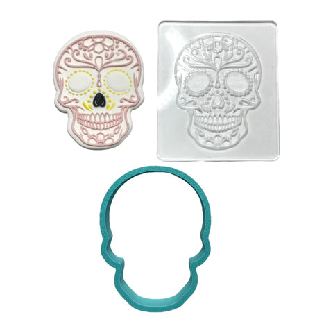 DAY OF THE DEAD - RAISE IT UP COOKIE STAMP & CUTTER SET