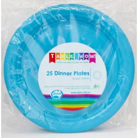 AZURE BLUE DINNER PLATES 25pk