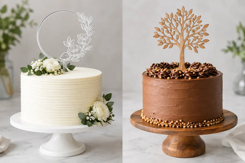 Acrylic Toppers vs Wooden Toppers for Cakes