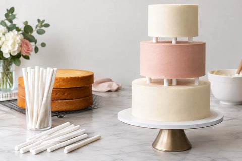 When to Use Cake Dowels in a Stacked Cake