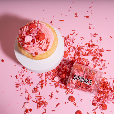 LA VIE EN ROSE SPRINKLES VALENTINES 70g by SPRINKS - Whip It Up Cake Supplies