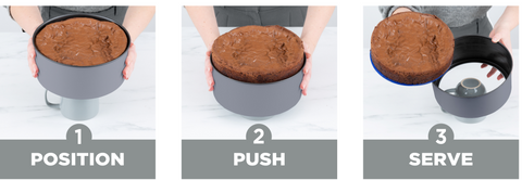 8" PUSH PAN CAKE TIN - 100% LEAK-PROOF & WATERTIGHT