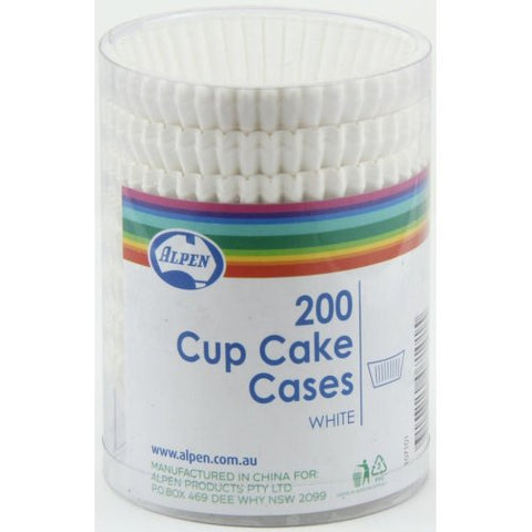 WHITE CUPCAKE CASES x 200 WHITE - Whip It Up Cake Supplies