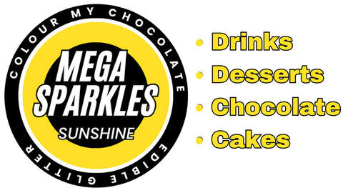SUNSHINE MEGA SPARKLES - EDIBLE & DRINKABLE GLITTER - Whip It Up Cake Supplies