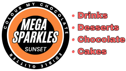 SUNSET MEGA SPARKLES - EDIBLE & DRINKABLE GLITTER - Whip It Up Cake Supplies