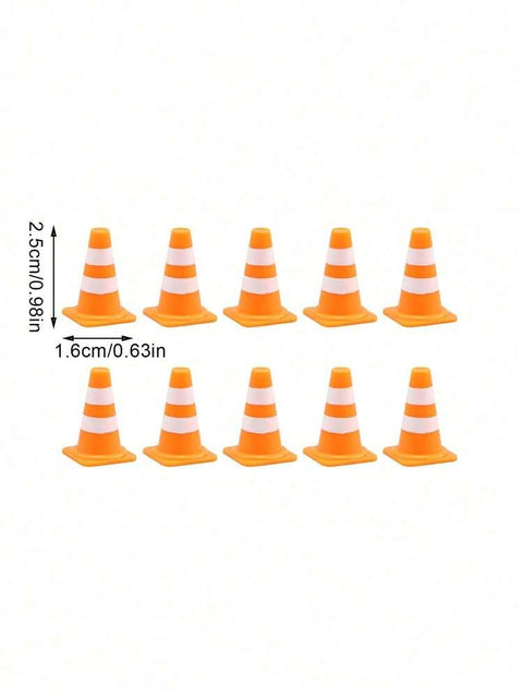 MINI PLASTIC CONSTRUCTION CONES 10pk