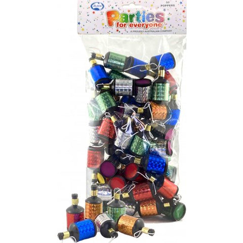 PARTY POPPERS 50pk