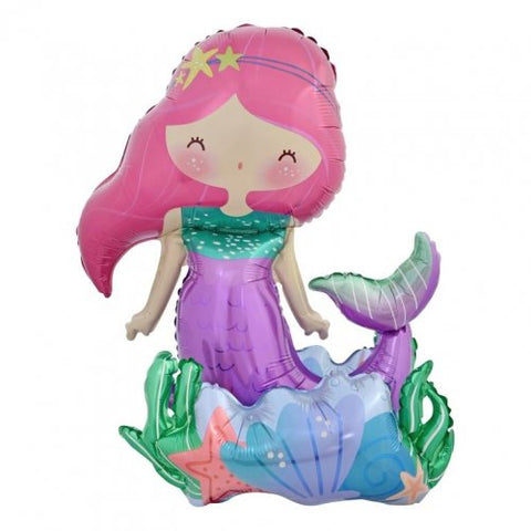 STANDING AIRZ MERMAID BALLOON 56 x 65 x 36cm