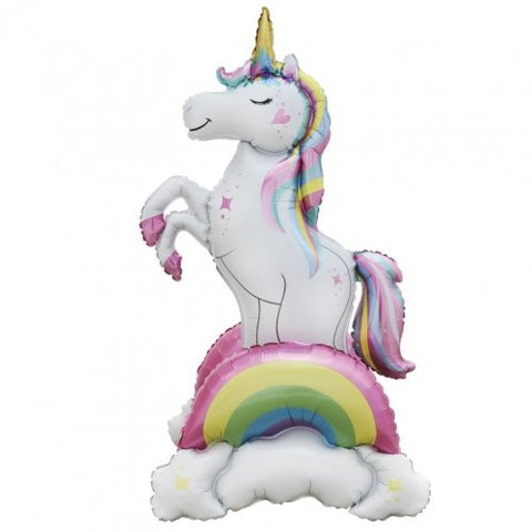 STANDING AIRZ UNICORN RAINBOW BALLOON (52x94x43cm)