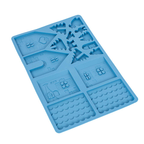 LITTLE GINGERBREAD HOUSE SILICONE MOULD 2 piece