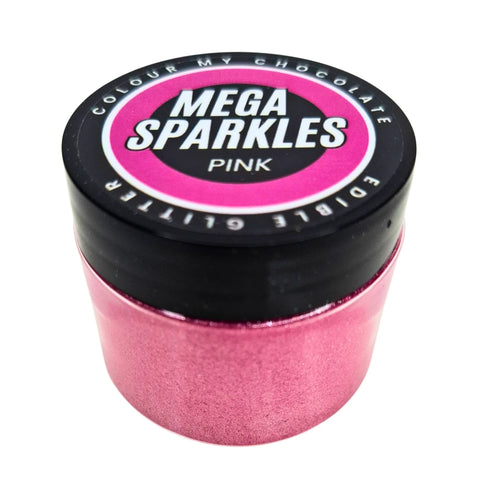 PINK MEGA SPARKLES - EDIBLE & DRINKABLE GLITTER - Whip It Up Cake Supplies