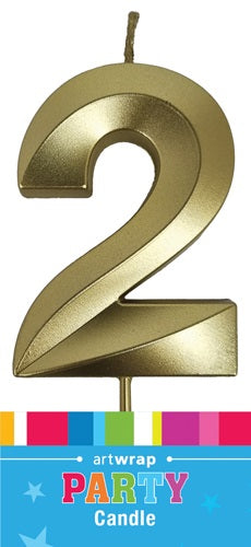 #2 GOLD CANDLE - Whip It Up Cake Supplies