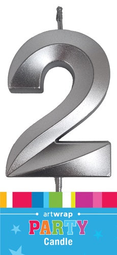 #2 SILVER CANDLE - Whip It Up Cake Supplies