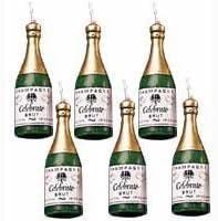 CHAMPAGNE MINI CANDLES set of 6 - Whip It Up Cake Supplies