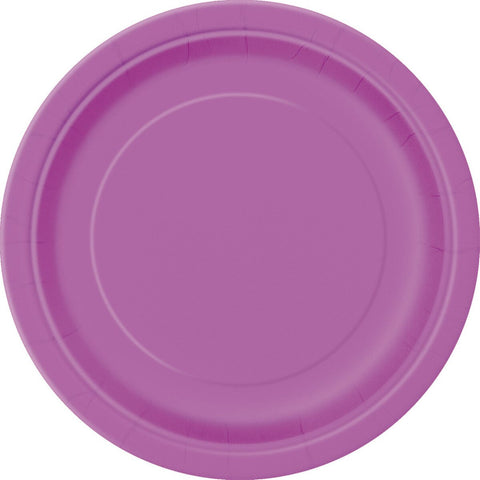 PRETTY PURPLE SNACK PLATES 9" x 8 pack - Whip It Up Cake Supplies