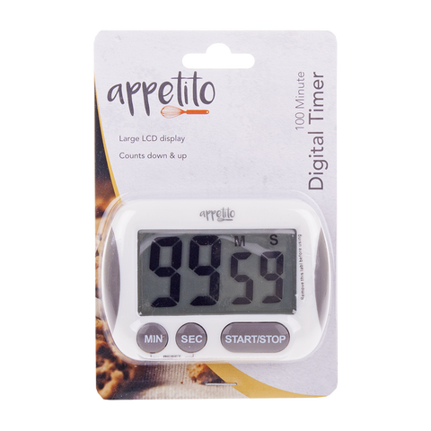 DIGITAL TIMER WITH LARGE LCD DISPLAY 100 minutes