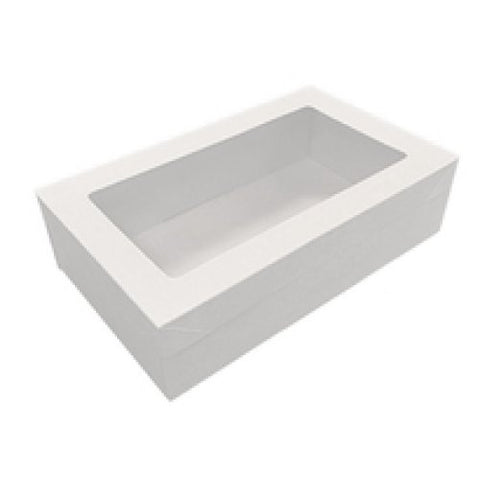 EXTRA SMALL WHITE RECTANGLE GRAZING BOX WITH LID X 2 pack - Whip It Up Cake Supplies