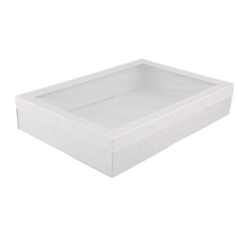 EXTRA LARGE WHITE RECTANGLE GRAZING BOX WITH LID X 2 pack - Whip It Up Cake Supplies