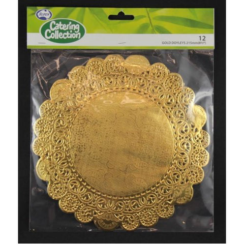 DOYLEYS GOLD ROUND 12 pack  215mm - Whip It Up Cake Supplies