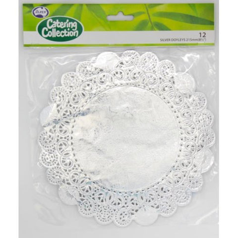 DOYLEYS SILVER ROUND 12 pack  215mm - Whip It Up Cake Supplies