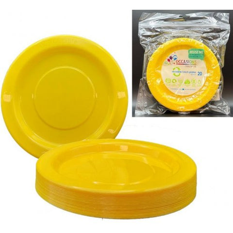 YELLOW LUNCH PLATES 20pk