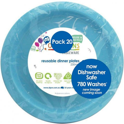 LIGHT BLUE DINNER PLATES 20pk