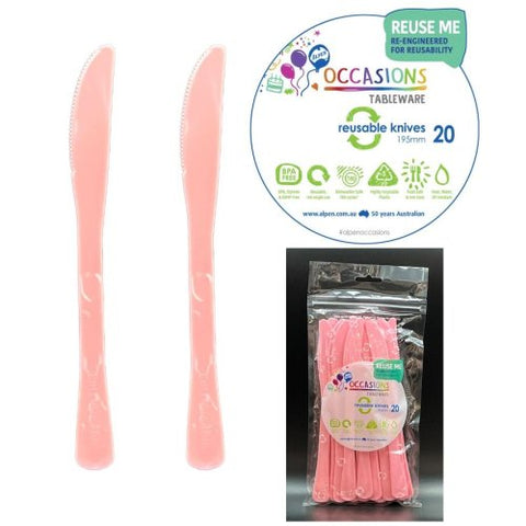 LIGHT PINK KNIVES 20 pack