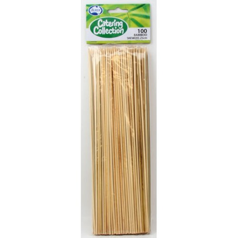 SKEWERS BAMBOO x 100 25cm long - Whip It Up Cake Supplies