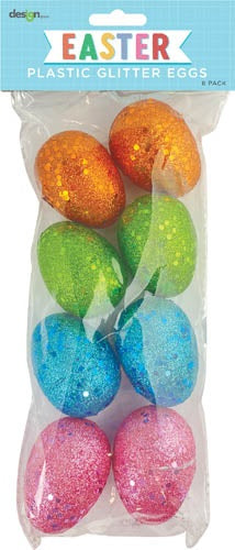 EASTER FILLABLE GLITTER EGGS 8 pack - Whip It Up Cake Supplies