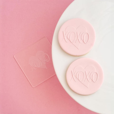 XOXO WITH HEART RAISE IT UP COOKIE STAMP