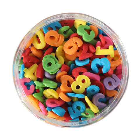 MIXED NUMBERS EDIBLE SPRINKLES 55g by SPRINKS - Whip It Up Cake Supplies