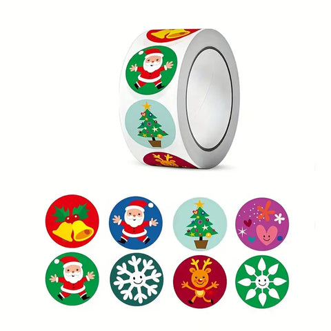 CHRISTMAS VARIETY STICKERS 500 pack