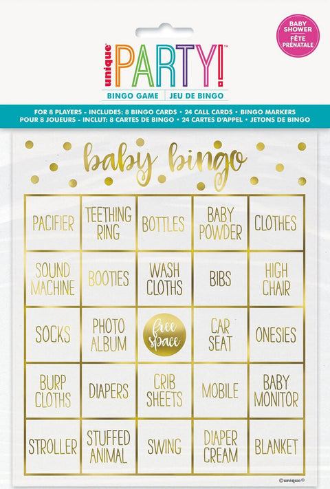 BABY FOIL STAMPED BINGO KIT FOR 8 - Whip It Up Cake Supplies