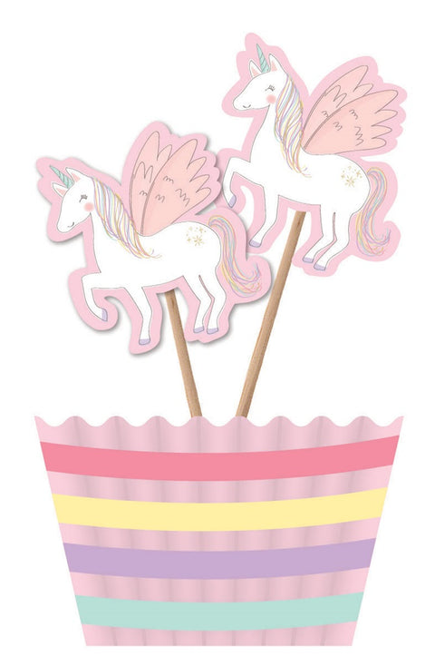UNICORN CUPCAKE KIT - CASES & TOPPERS 12pk - Whip It Up Cake Supplies