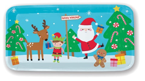 CHRISTMAS MELAMINE TRAY SMALL 29.5cm x 16.5cm - Whip It Up Cake Supplies