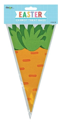 CARROT EASTER TREAT BAGS 6 pack - Whip It Up Cake Supplies