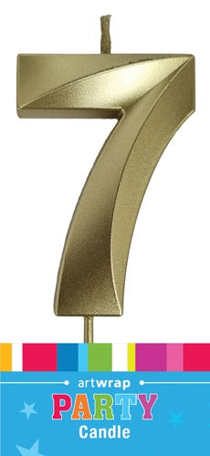 #7 GOLD CANDLE - Whip It Up Cake Supplies